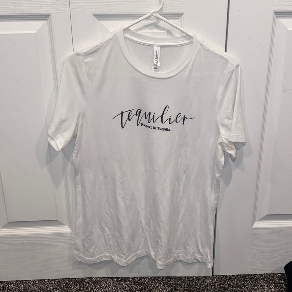 White large tee. Expert in Tequila